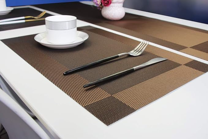 PIGCHCY Elegant Placemats with Matching Table Runner, Durable Cleaning Placemats - Image 5