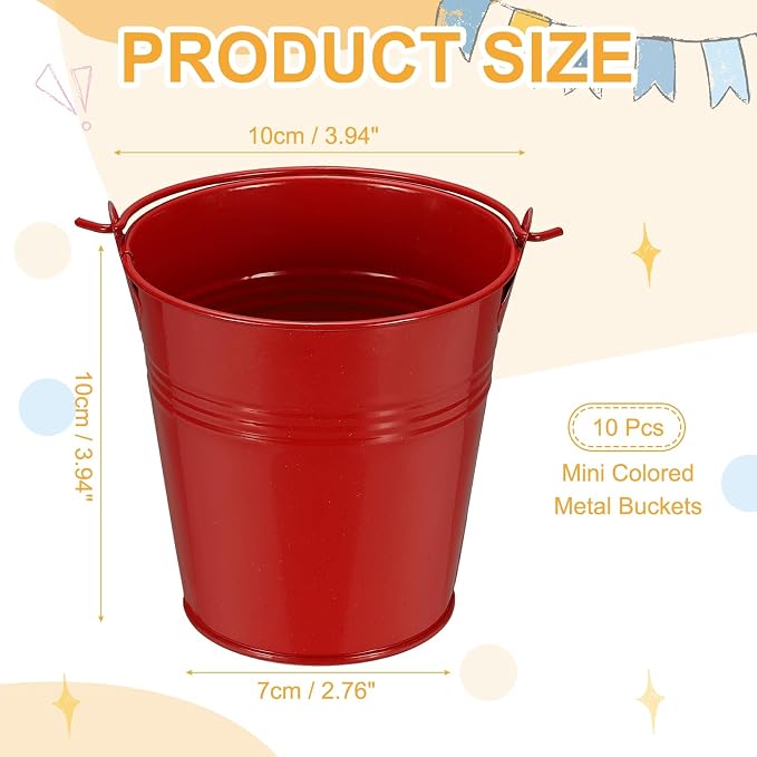 Small Metal Buckets, Mini Buckets - Image 2