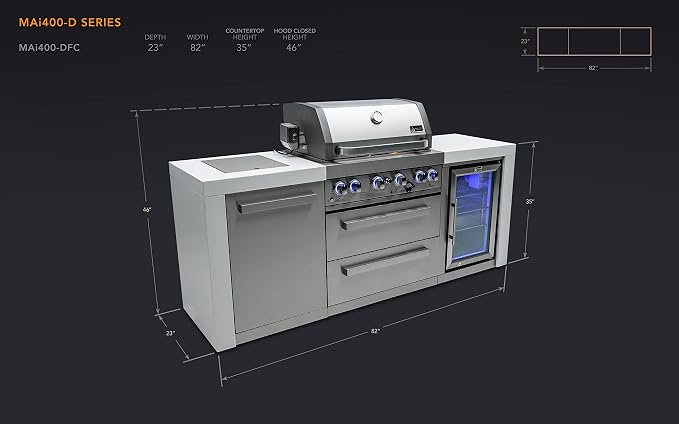 Mont Alpi MAi400-DFC 32-Inch 4-Burner 78000 BTU Deluxe Stainless Steel Gas - Image 6