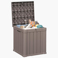 EasyUp 51Gal Outdoor Deck Box, Lager Patio Storage Box Indoor and Outdoor Use by EASYUP