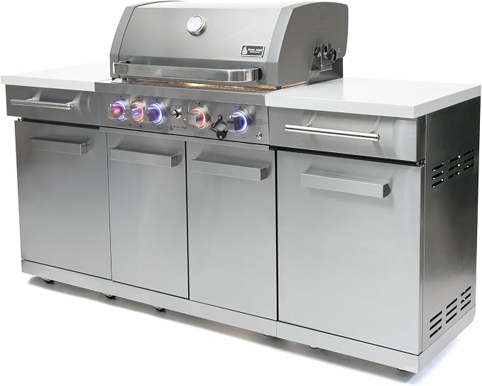 Mont Alpi MA-957RS Propane Natural Gas 5-Burner Compact Outdoor Kitchen Gas - Image 3