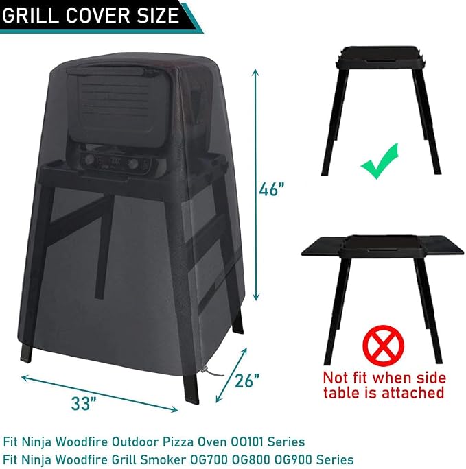 ZJYWSCH Cover for Ninja Woodfire 8-in-1 Outdoor Pizza Oven on Stand Waterproof - Image 2