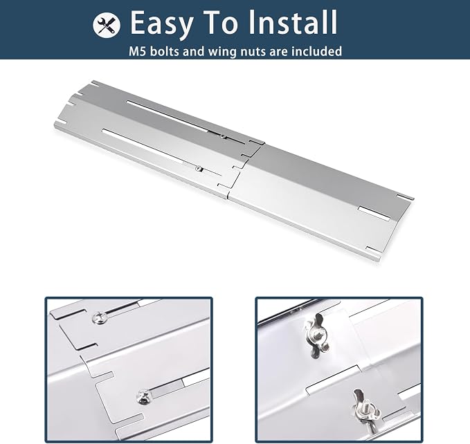 Universal replacement heavy duty adjustable heat plate shield, Burner cover - Image 5