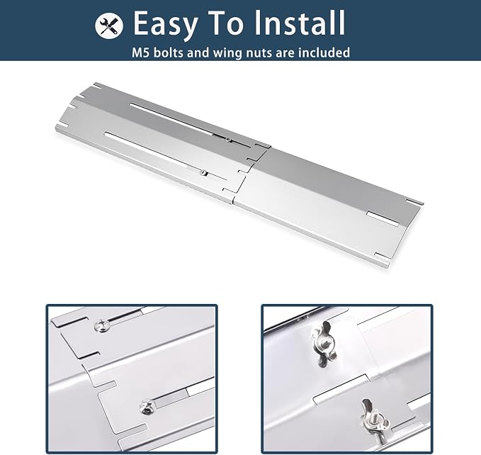 Universal replacement heavy duty adjustable heat plate shield, Burner cover - Image 5