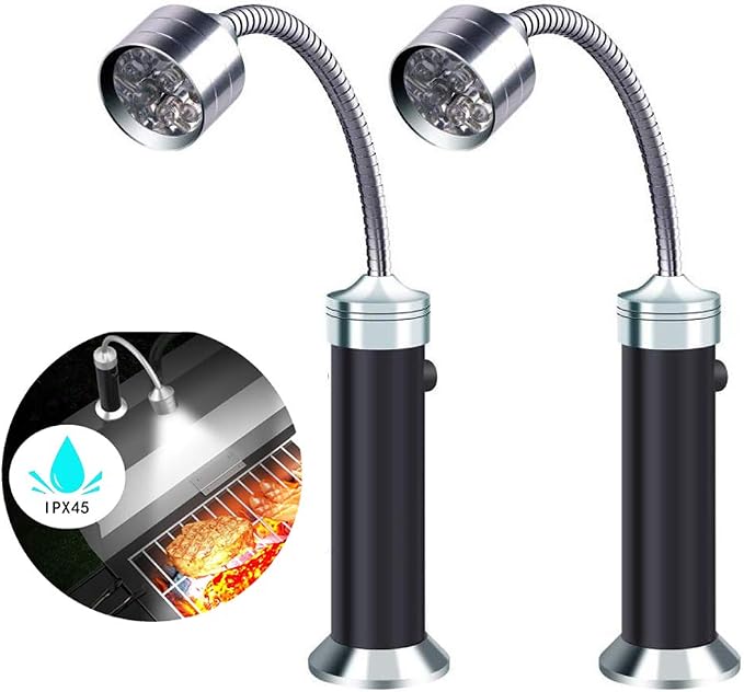 FBve Barbecue Grill Light, 2 Pack Magnetic Base Ultra-Bright LED Grill Lights by AMOVO