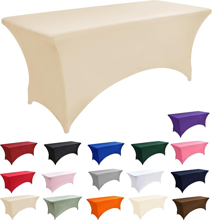 2-Pack 8ft Spandex Table Covers - Image 3