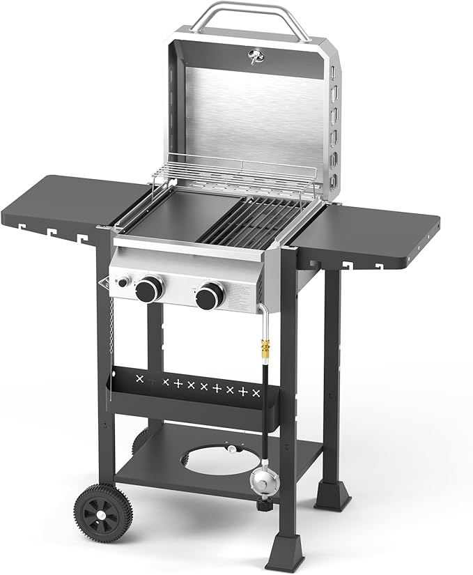 Propane Gas BBQ Grill 2-Burner Barbecue Grills by Electactic