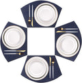 PIGCHCY Wedge Shaped Placemats for Dining Table Washable Vinyl Placemats Heat by PIGCHCY