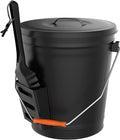 Ash Bucket - 4.75-Gallon Metal Bucket - Heat Resistant Fireplace Tools by Pure by PureGarden