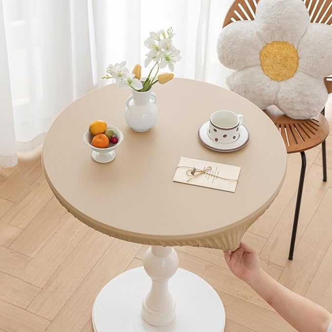 Round Fitted PU Tablecloth by Huierxun