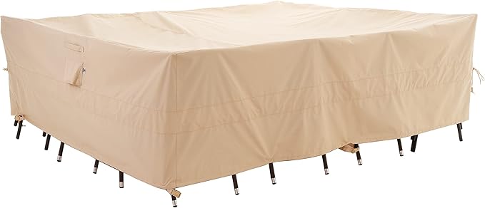 WJ-X3 Large Rectangular Outdoor Table Cover Waterproof, Heavy Duty Patio by WJ-X3