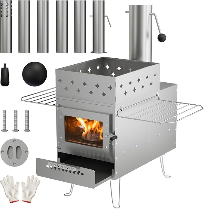 Sauna Hot Tent Stove, Portable Wood Burning Stove by Gsskny