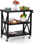 Sophia & William Outdoor Grill Cart Movable Food Prep Table Rolling BBQ Trolley by SophiaWilliam