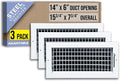 Fits 14x6 Duct Opening Steel Adjustable Air Supply Grille by Handua | Register by Handua