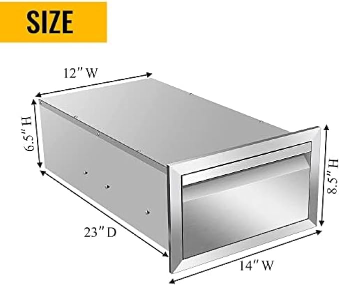 Outdoor Kitchen Drawers, Box Frame Style Flush Mount BBQ Drawer w/Stainless - Image 2