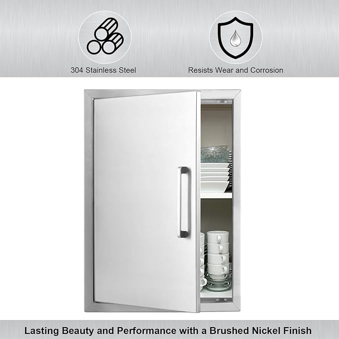 Outdoor Kitchen Door, 20 "W27 H Outdoor Kitchen Access Door, Stainless Steel - Image 5