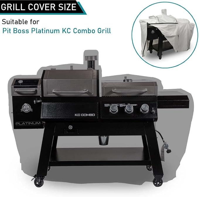 ZJYWSCH Grill Cover for Pit Boss Platinum KC Combo PB1285KC Wood Pellet and Gas - Image 2