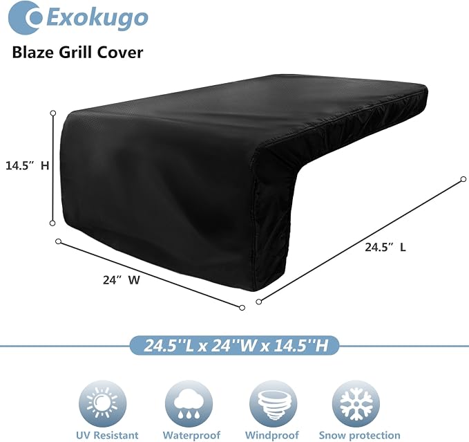Cover for Coyote Built-in Power Burner, Heavy Duty 600D Waterproof Outdoor - Image 2