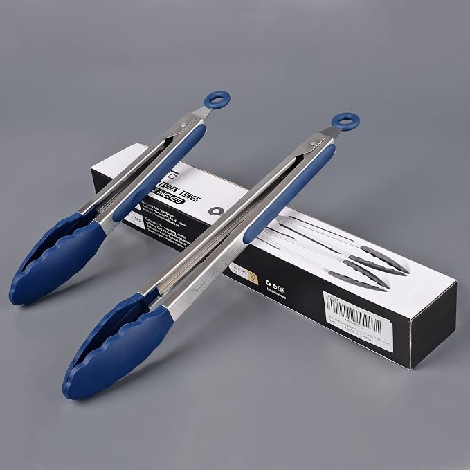 HOTEC Premium Stainless Steel Locking Kitchen Tongs - Image 7