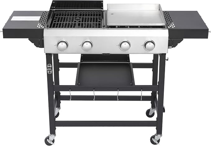 2-Burner Hybrid Grill with Flat Top, 38200 BTU by CubisVeta