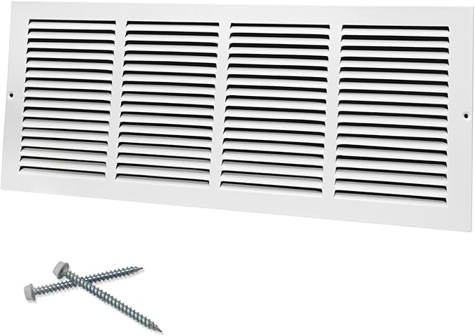 24"W x 8"H Steel Return Air Grille, Air Return Vent Cover by Howeall