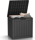 Resin Deck Box - 30 Gallon Lockable Outdoor Storage, Water-Resistant by GGYI
