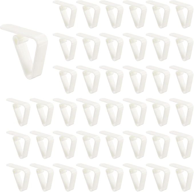 uxcell 48 Pack Plastic Tablecloth Clips, Table Cloth Cover Clamps Windproof by uxcell
