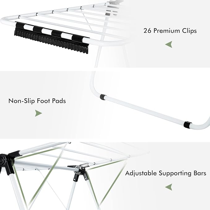GOFLAME 2-Tier Clothes Drying Rack, Folding Laundry Dry Rack - Image 6