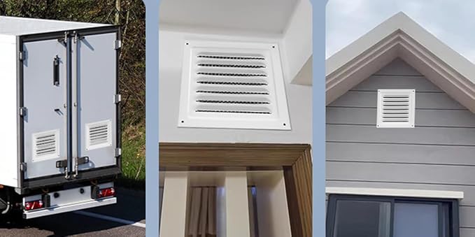 2pcs Attic Vent Soffit Vent Aluminum Wall Vent Metal Shed Vent Square Vent - Image 6