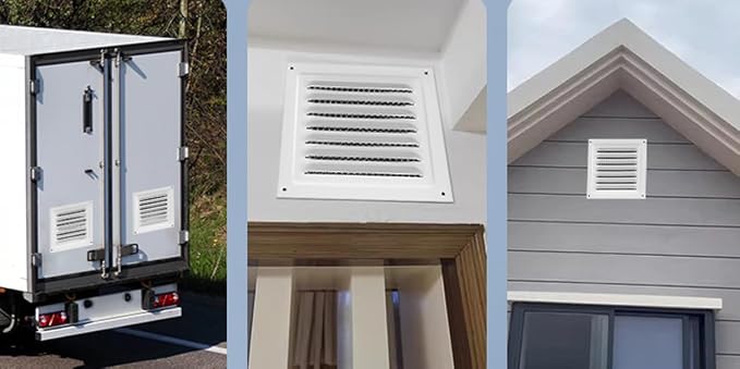 2pcs Attic Vent Soffit Vent Aluminum Wall Vent Metal Shed Vent Square Vent - Image 6