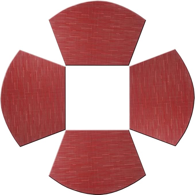 PIGCHCY Wedge Shaped Placemats for Dining Table Cross-Weave Washable Vinyl - Image 5