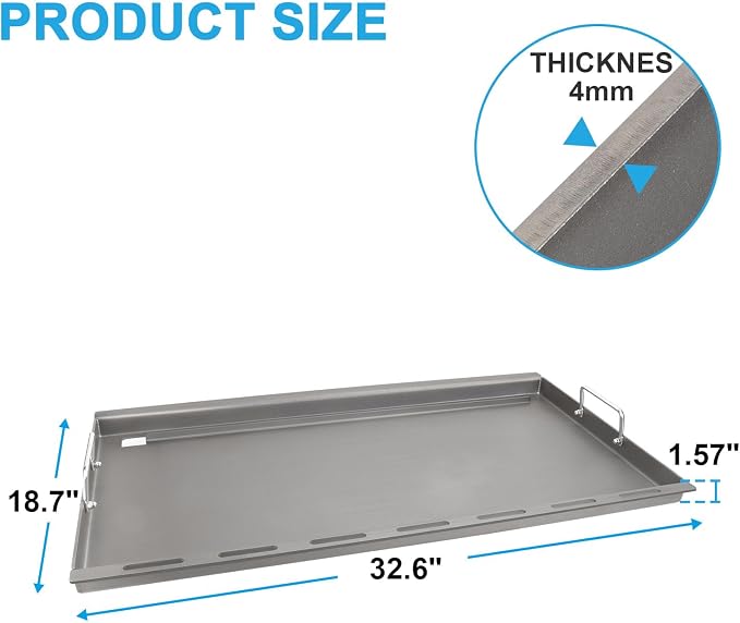 Full Size Griddle Insert for Weber Genesis II 400 Genesis II LX 400 Series Gas - Image 2