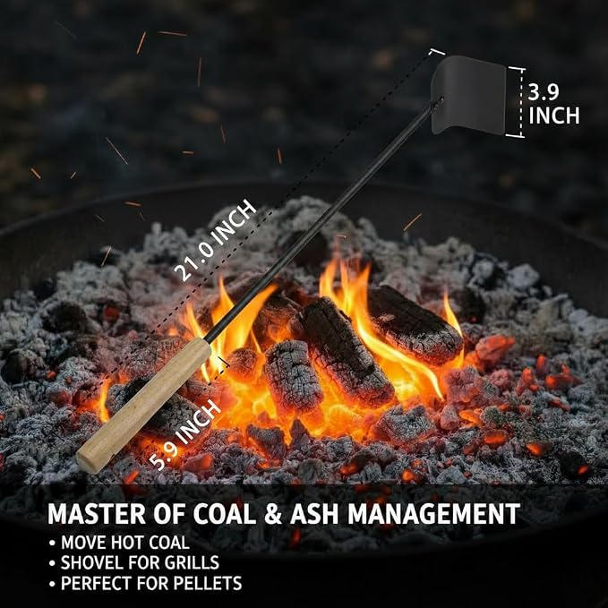 Onlyfire BBQ Charcoal Rake, 21 Inch Charcoal Ash Tool - Image 2