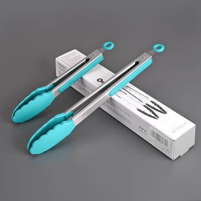 HOTEC Premium Stainless Steel Locking Kitchen Tongs - Image 7