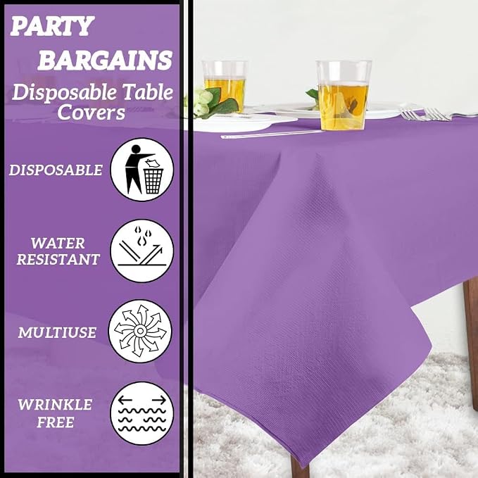 PARTY BARGAINS 5 Disposable Table Covers - Image 3