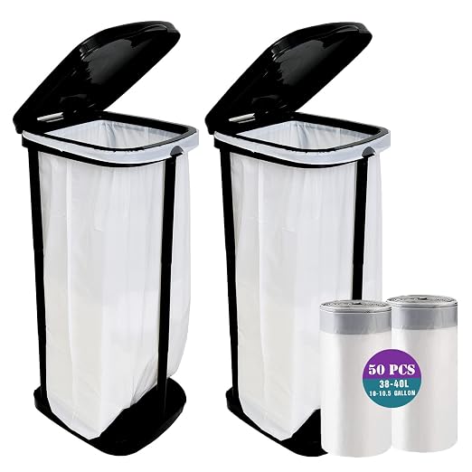 2PCS Portable Trash Bag Holder Collapsible Trash can by AngeLvet