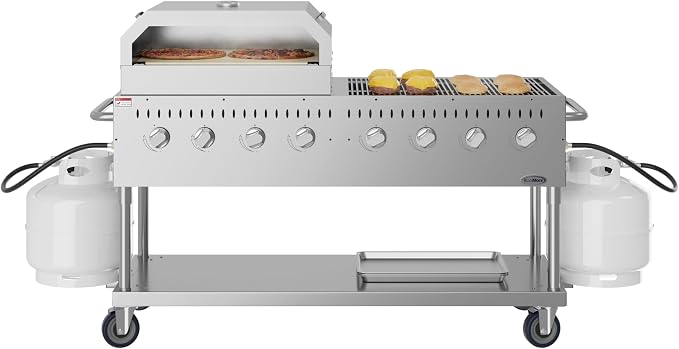 60 in. 8-Burner Commercial Outdoor Propane Gas Grill by KoolMore