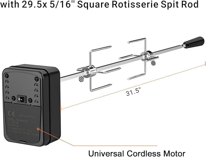 only fire Santa-maria Style Grill Rotisserie System Adjustable Cooking Grate - Image 4
