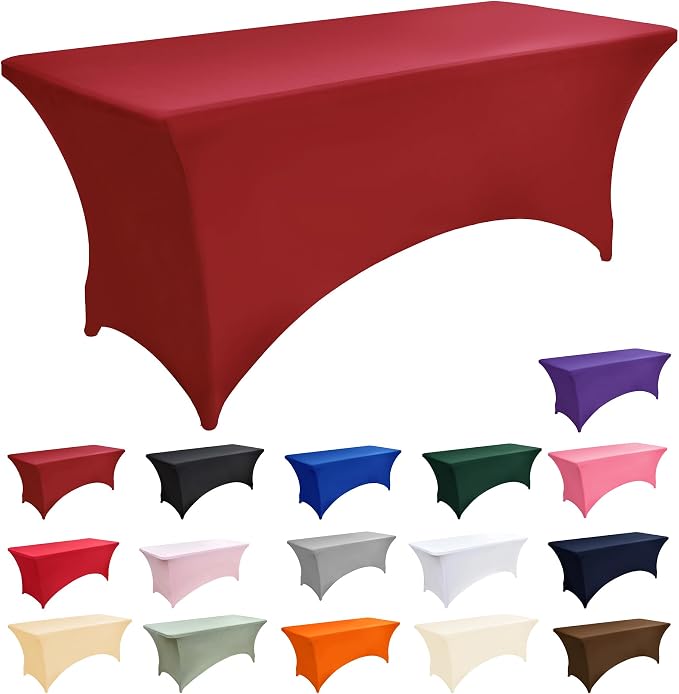 2-Pack 8ft Spandex Table Covers - Image 3