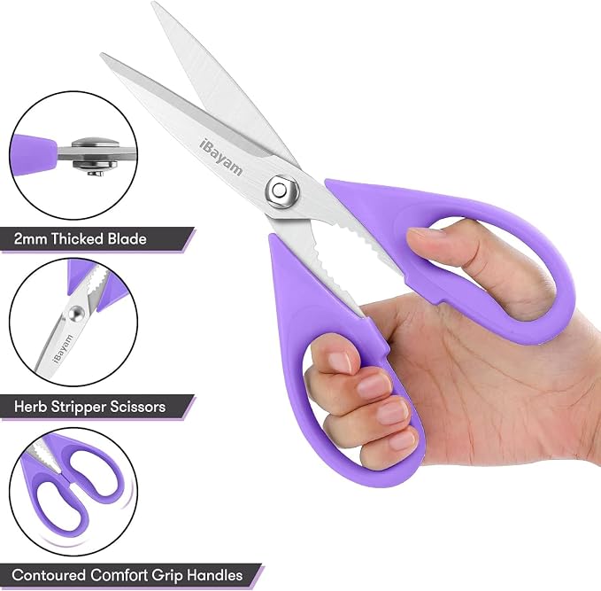 Purple Kitchen Accessories, Pastel Purple Kitchen Utensils, iBayam Heavy Duty - Image 4