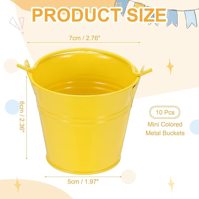 Small Metal Buckets, Mini Buckets - Image 2