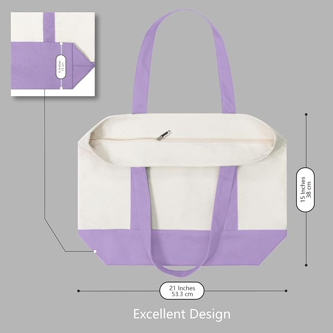 TOPDesign 3-Pack Canvas Tote Bags - Image 5