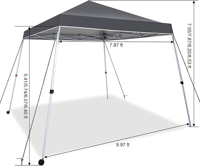 Sunnyglade 10x10 Ft Pop Up Canopy Tent One Button Easy Pop Up Outdoor Instant - Image 6