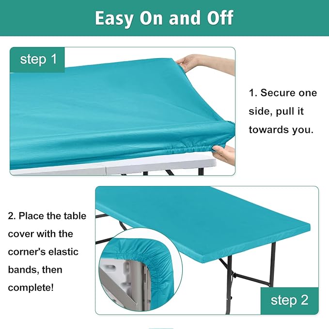 LUSHVIDA 2 Packs Vinyl Card Tablecloth - Image 5