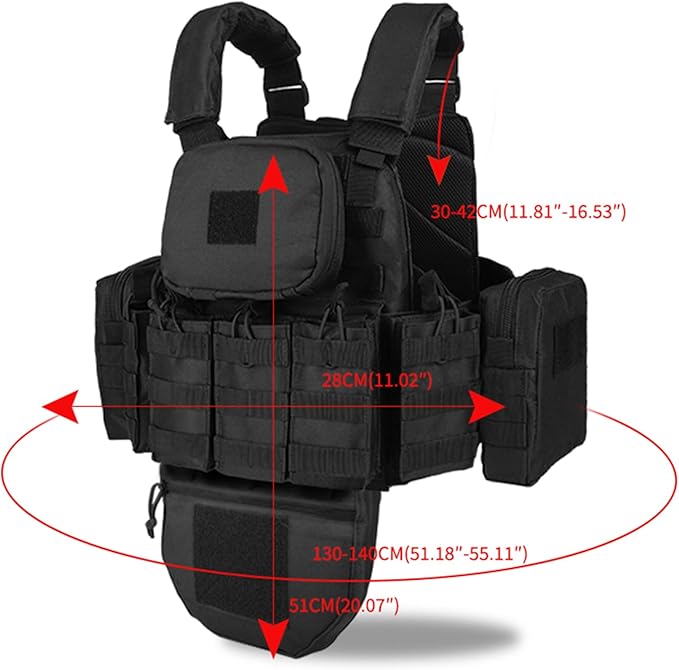 YAKEDA Outdoor Removable CS Training Vest, Molle Breathable Training Quick - Image 4