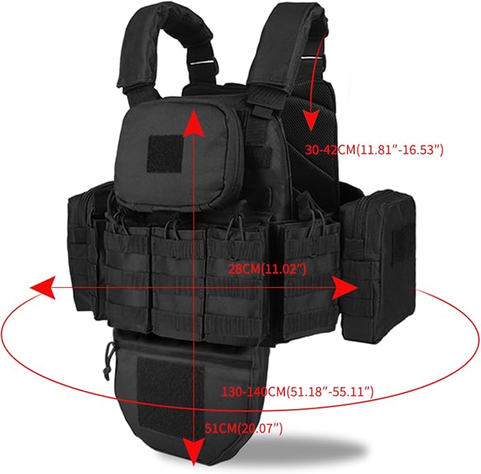 YAKEDA Outdoor Removable CS Training Vest, Molle Breathable Training Quick - Image 4