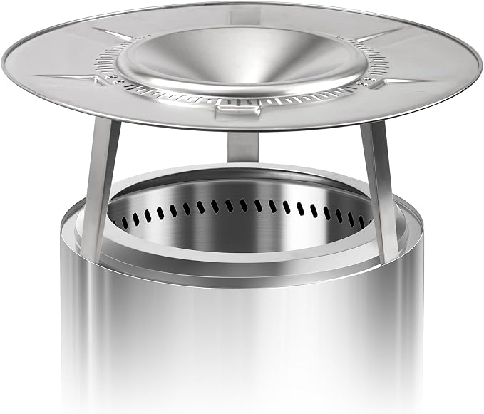 HGD 20" Smokeless Firepit with Heat Deflector, Stainless Steel Wood Burning - Image 8