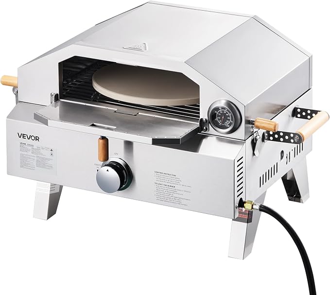 VEVOR 2 IN 1 Outdoor Pizza Oven, 13 in Propane Pizza Oven & Grill, 000 BTU - Image 9
