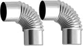 Elbow Pipe 2 PCS 90-Degree Chimney Thickened 304 Stainless Steel Flue Diameter by CAMPJOURNEY
