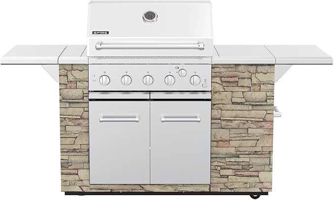 SPIRE Premium 5 Burner Built In Gas Grill Island Head, Stainless Steel 30 Inch by Spire